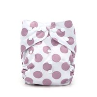 Lavender Polka Dot Pocket Cloth Diaper - "Dahlia" Print with Insert