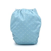 Blue Patterned Pocket Cloth Diaper - "Wellington" Print with Insert