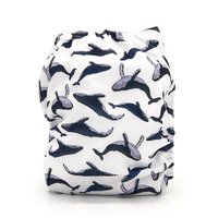 Whale Print Pocket Cloth Diaper - "Balaena" Print with Insert