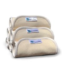 3-Layer Hemp/Cotton Blend Cloth Diaper Inserts (6-pack)