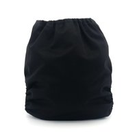 Black Pocket Cloth Diaper - Solid black color "Licorice" with Insert