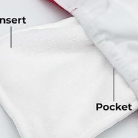 Grey Pocket Cloth Diaper - Solid gray color "Stormy" with Insert