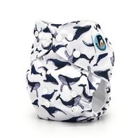 Whale Print Pocket Cloth Diaper - "Balaena" Print with Insert