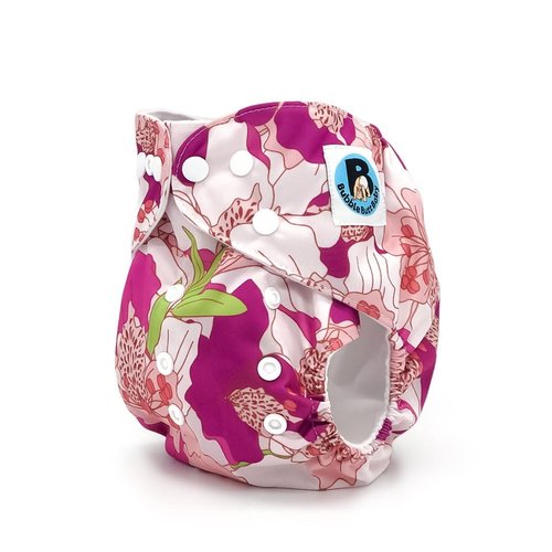 Jolie Fleur Collection, 6 pocket cloth diapers with 3-layer diaper inserts