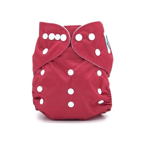 Red Pocket Cloth Diaper - "Gale" Solid Color with Insert