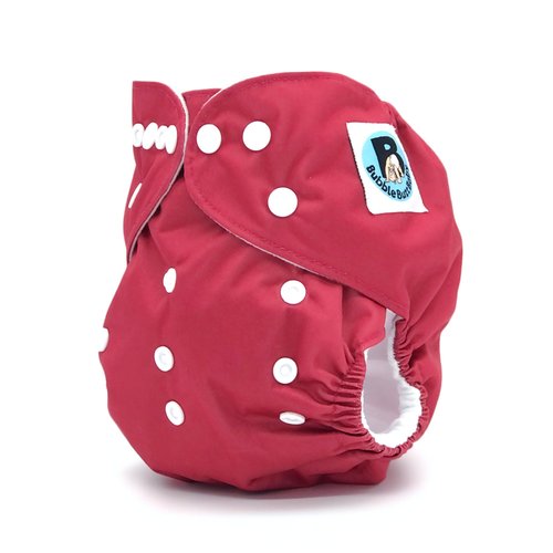 Red Pocket Cloth Diaper - "Gale" Solid Color with Insert