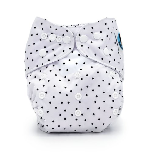 Polka Dot Pocket Cloth Diaper - "Tiger Lily" Print with Insert