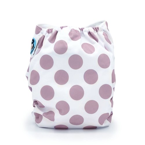 Lavender Polka Dot Pocket Cloth Diaper - "Dahlia" Print with Insert
