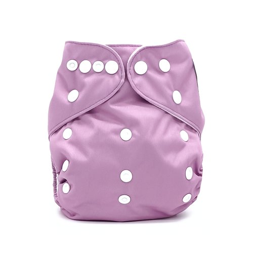 Pale Purple Pocket Cloth Diaper in "Lavender" Print with Diaper Insert