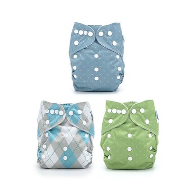 Park Avenue Collection, 3 pocket cloth diapers with 3-layer diaper inserts | Bubble Butt Baby